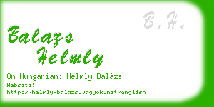 balazs helmly business card