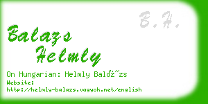 balazs helmly business card